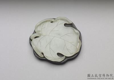 图片[3]-White jade leaf-shaped brush wiper, Ming dynasty (1368-1644)-China Archive